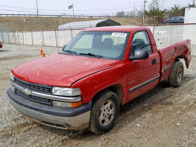 1GCEC14W8YE279326 - 2000 CHEVROLET SILVERADO RED photo 2