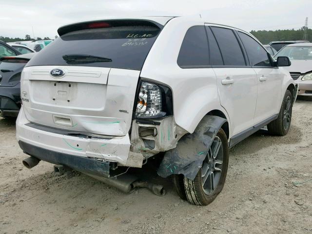 2FMDK3JC5EBB34963 - 2014 FORD EDGE SEL WHITE photo 4