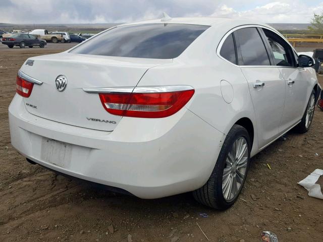 1G4PP5SK0D4221761 - 2013 BUICK VERANO WHITE photo 4