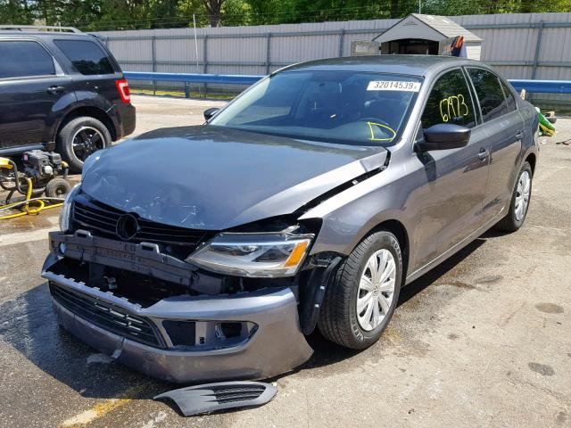 3VW2K7AJ0EM250259 - 2014 VOLKSWAGEN JETTA BASE 灰色 照片 2