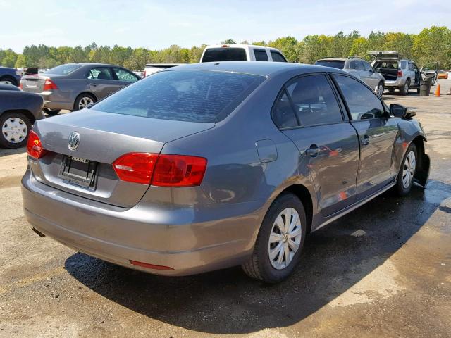 3VW2K7AJ0EM250259 - 2014 VOLKSWAGEN JETTA BASE 灰色 照片 4