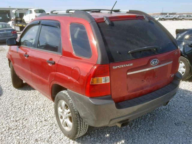 KNDJF723887454146 - 2008 KIA SPORTAGE E RED photo 3