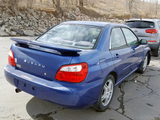 JF1GD67554H502572 - 2004 SUBARU IMPREZA RS BLUE photo 4