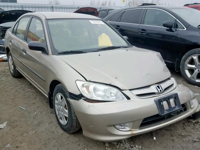 2HGES16305H002374 - 2005 HONDA CIVIC DX V GOLD photo 1