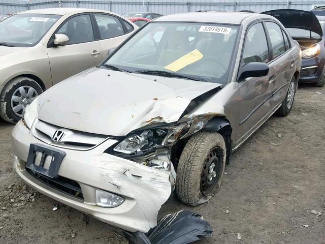 2HGES16305H002374 - 2005 HONDA CIVIC DX V GOLD photo 2