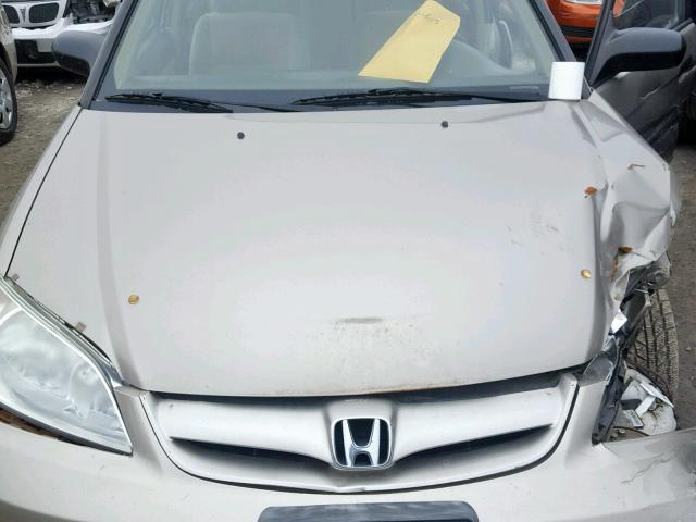 2HGES16305H002374 - 2005 HONDA CIVIC DX V GOLD photo 7