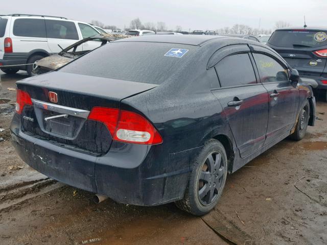 2HGFA1F56AH321099 - 2010 HONDA CIVIC LX BLACK photo 4