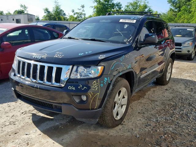 1J4RR4GG3BC538517 - 2011 JEEP GRAND CHER BLACK photo 2