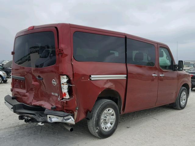 5BZAF0AA9HN851285 - 2017 NISSAN NV 3500 RED photo 4