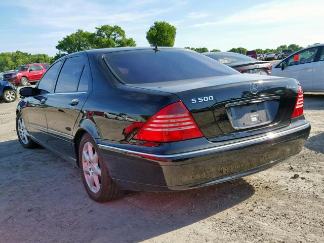 WDBNG84J75A459500 - 2005 MERCEDES-BENZ S 500 4MAT BLACK photo 3