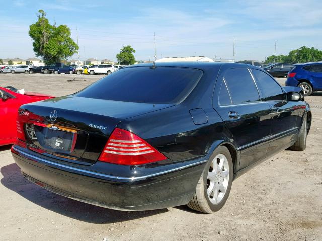 WDBNG84J75A459500 - 2005 MERCEDES-BENZ S 500 4MAT BLACK photo 4