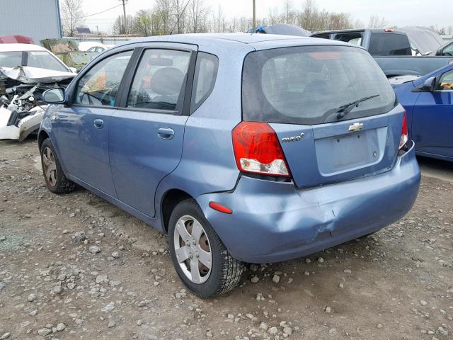 KL1TD66628B045030 - 2008 CHEVROLET AVEO BASE Mavi foto 3