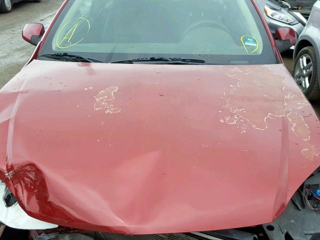 1G2AS18H497129396 - 2009 PONTIAC G5 RED photo 7