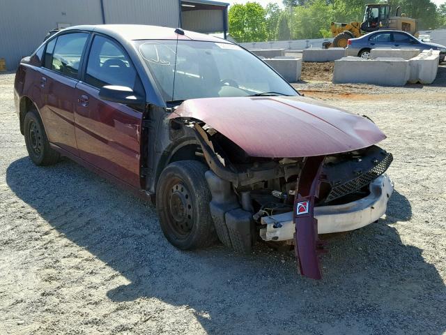 1G8AJ52F83Z124771 - 2003 SATURN ION LEVEL BURGUNDY photo 1