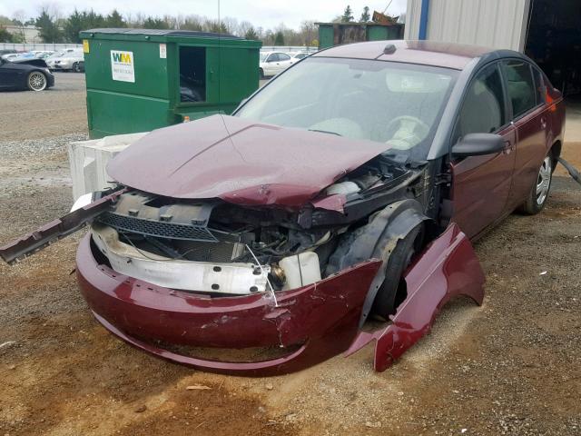 1G8AJ52F83Z124771 - 2003 SATURN ION LEVEL BURGUNDY photo 2