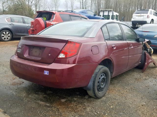 1G8AJ52F83Z124771 - 2003 SATURN ION LEVEL BURGUNDY photo 4