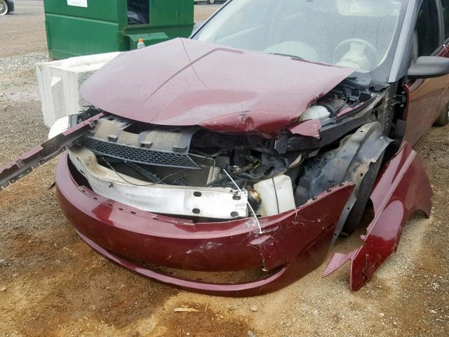 1G8AJ52F83Z124771 - 2003 SATURN ION LEVEL BURGUNDY photo 9