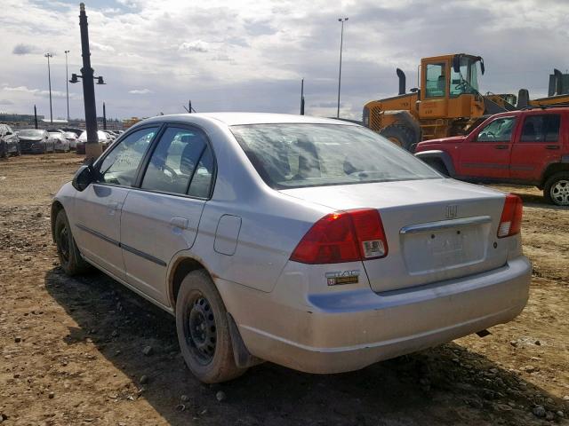 2HGES16443H942389 - 2003 HONDA CIVIC DX SILVER photo 3