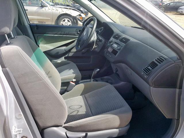 2HGES16443H942389 - 2003 HONDA CIVIC DX SILVER photo 5