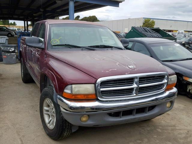 1B7GG2AN21S145661 - 2001 DODGE DAKOTA QUA BURGUNDY photo 1