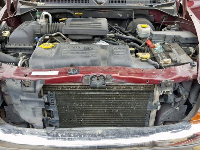 1B7GG2AN21S145661 - 2001 DODGE DAKOTA QUA BURGUNDY photo 7