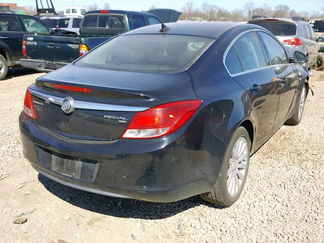 2G4GN5EC4B9185206 - 2011 BUICK REGAL CXL BLACK photo 4