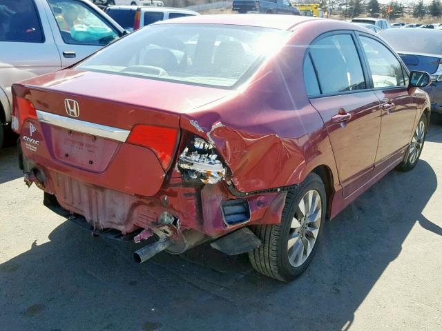 2HGFA1F91BH536457 - 2011 HONDA CIVIC EXL BURGUNDY photo 4