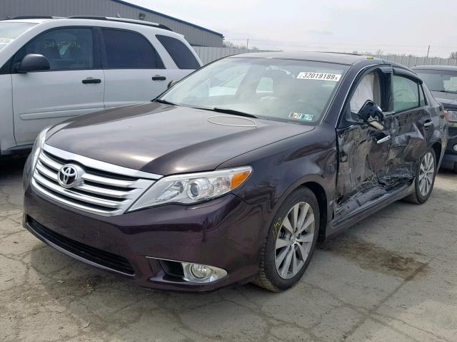 4T1BK3DB8BU388876 - 2011 TOYOTA AVALON BAS BURGUNDY photo 2