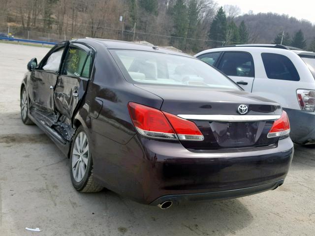 4T1BK3DB8BU388876 - 2011 TOYOTA AVALON BAS BURGUNDY photo 3