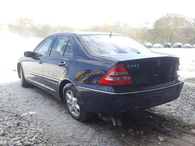 WDBRF61J33A420980 - 2003 MERCEDES-BENZ C 240 BLUE photo 3