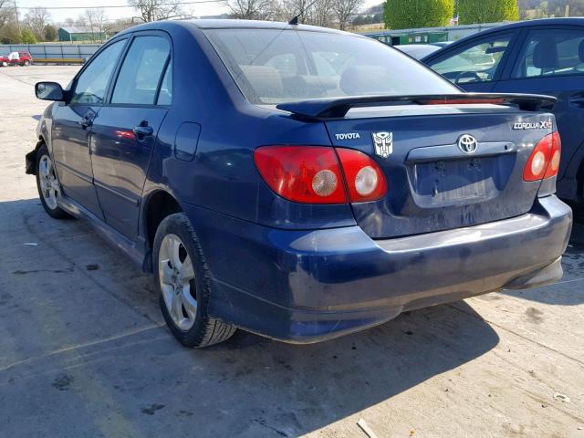 2T1BY30E95C349993 - 2005 TOYOTA COROLLA XR BLUE photo 3