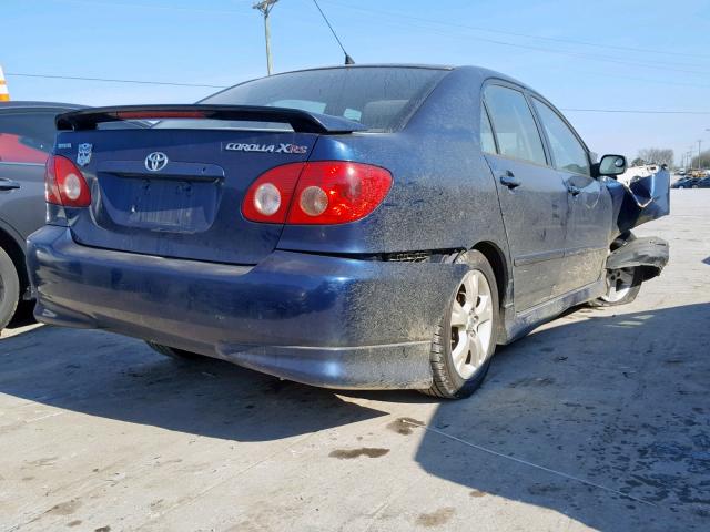 2T1BY30E95C349993 - 2005 TOYOTA COROLLA XR BLUE photo 4