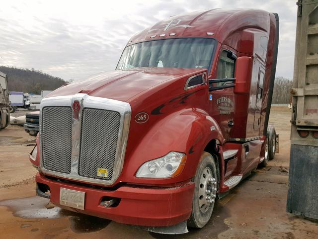 1XKYAP8XXFJ432239 - 2015 KENWORTH CONSTRUCTI RED photo 2