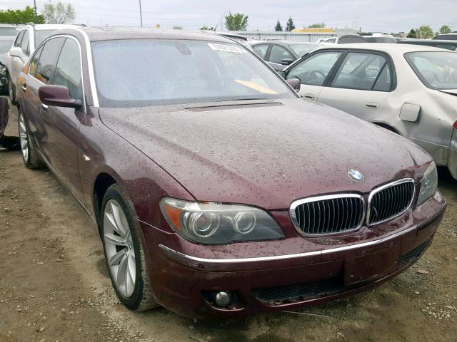 WBAHN83597DT71054 - 2007 BMW 750 BURGUNDY photo 1