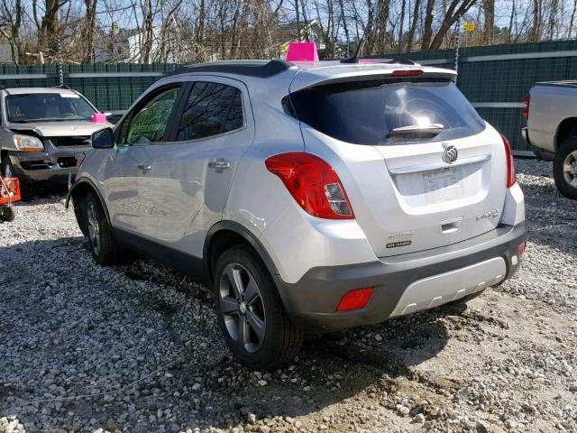 KL4CJGSB8EB526691 - 2014 BUICK ENCORE SILVER photo 3