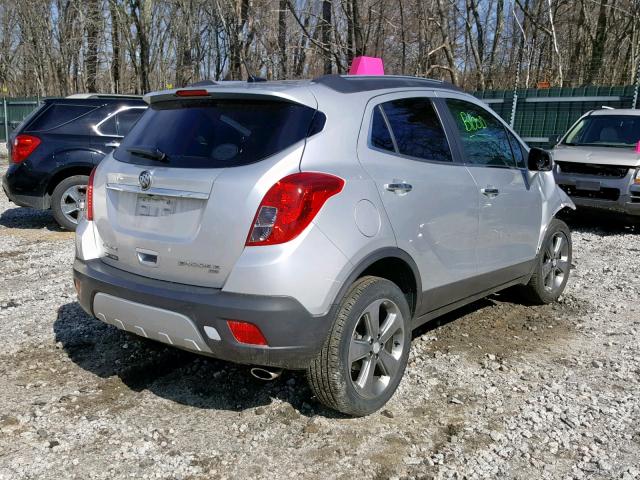 KL4CJGSB8EB526691 - 2014 BUICK ENCORE SILVER photo 4