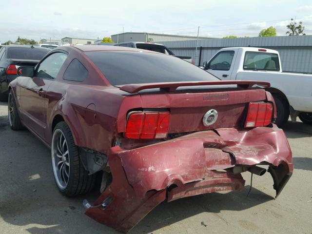 1ZVHT82H685152355 - 2008 FORD MUSTANG GT RED photo 3