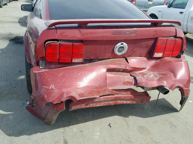 1ZVHT82H685152355 - 2008 FORD MUSTANG GT RED photo 9