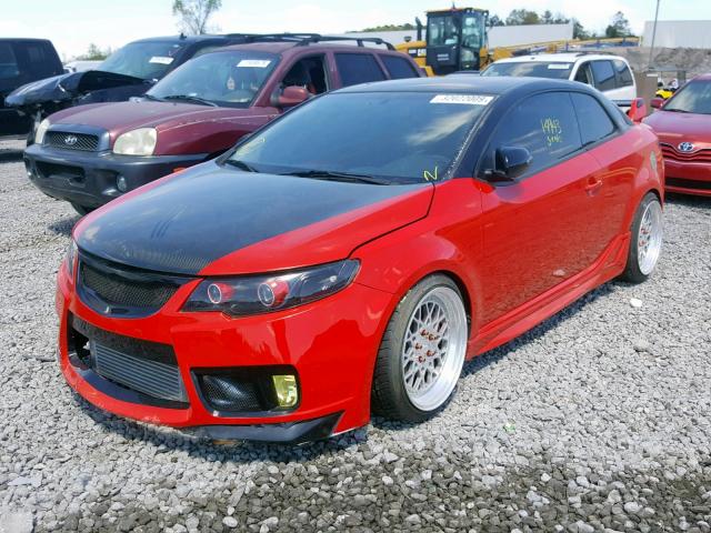 KNAFW6A33A5201137 - 2010 KIA FORTE SX RED photo 2