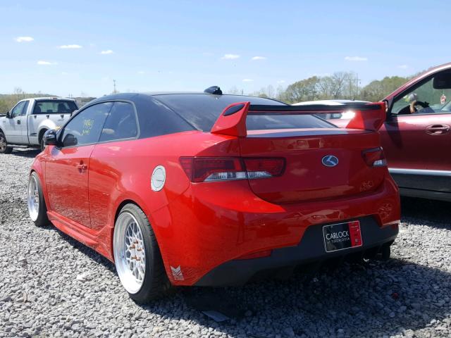 KNAFW6A33A5201137 - 2010 KIA FORTE SX RED photo 3