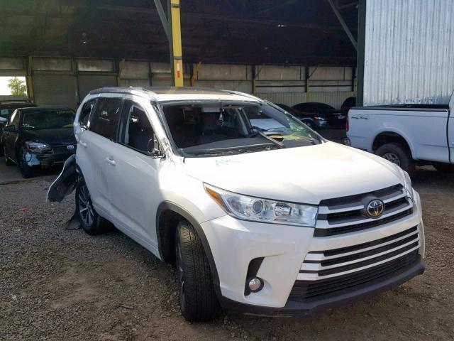 5TDKZRFH0JS532007 - 2018 TOYOTA HIGHLANDER WHITE photo 1