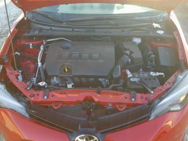 2T1BURHE2JC044171 - 2018 TOYOTA COROLLA L RED photo 7