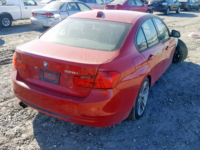 WBA3C1C57EK111400 - 2014 BMW 328 I SULE RED photo 4