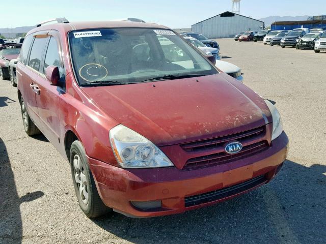 KNDMG4C33A6326321 - 2010 KIA SEDONA LX BURGUNDY photo 1