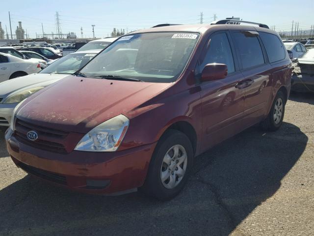 KNDMG4C33A6326321 - 2010 KIA SEDONA LX BURGUNDY photo 2