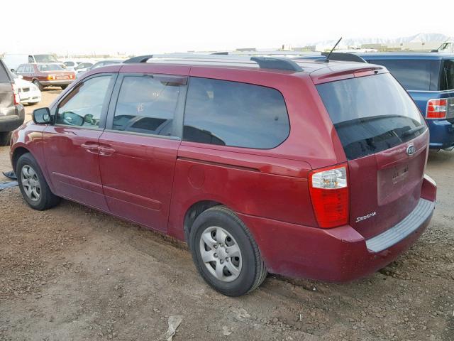 KNDMG4C33A6326321 - 2010 KIA SEDONA LX BURGUNDY photo 3