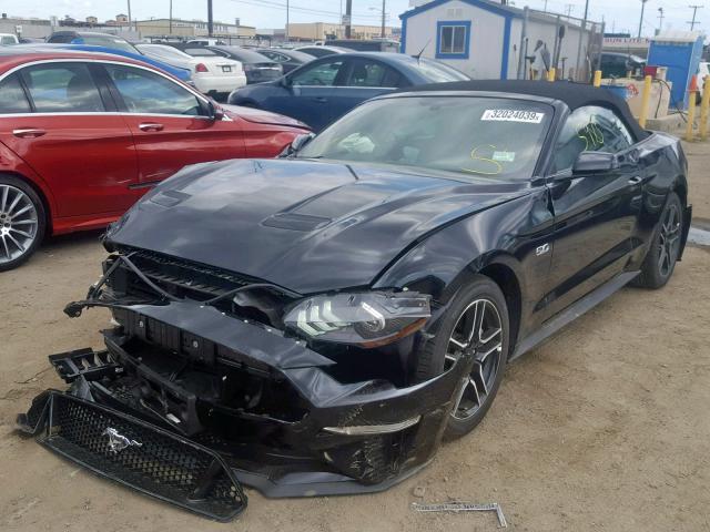 1FATP8FF3K5140493 - 2019 FORD MUSTANG GT BLACK photo 2