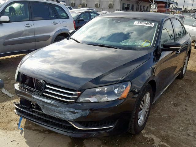 1VWAP7A39EC014256 - 2014 VOLKSWAGEN PASSAT S BLACK photo 2