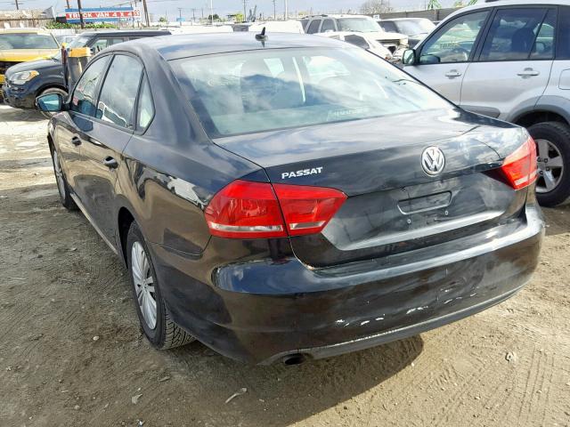 1VWAP7A39EC014256 - 2014 VOLKSWAGEN PASSAT S BLACK photo 3