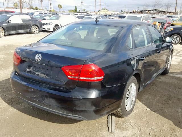 1VWAP7A39EC014256 - 2014 VOLKSWAGEN PASSAT S BLACK photo 4